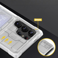 Чехол для Samsung Galaxy S24 Ultra, ERBORD SlideGuard with Card Holder, прозрачный