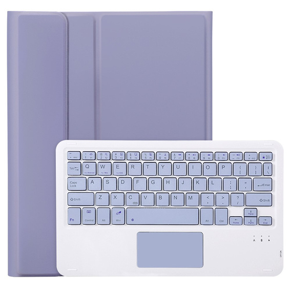 Чехол + клавиатура Samsung Galaxy Tab S9, Leather Pen Slot TouchPad, фиолетовый