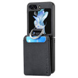 Чохол для Samsung Galaxy Z Flip7 FE / Z Flip6, Card Slot Ring Case, чорний