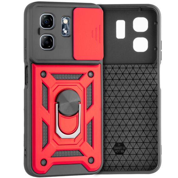 Чехол NOX Camera Slide Infinix Hot 50i 4G, CamShield Slide, красный