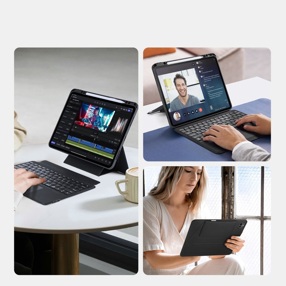 Обкладинка для клавіатури Apple iPad Pro 13" 7-го покоління 2024 року, Dux Ducis DK Series, чорна
