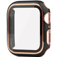 2в1 чехол и защитное стекло для часов Apple Watch 7/8 45mm - Black / Gold