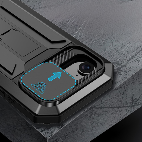 Бронированный чехол для iPhone 16E, R-JUST, чёрный