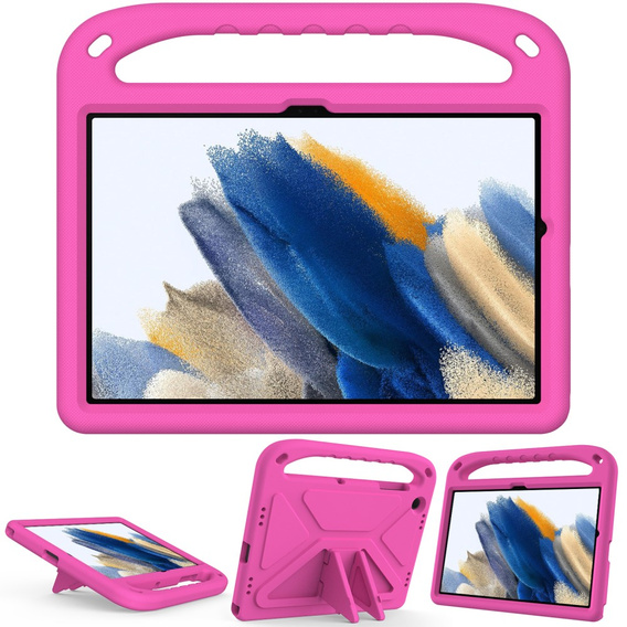 Детский чехол для Samsung Galaxy Tab A9+, детский чехол с ручкой, розовый