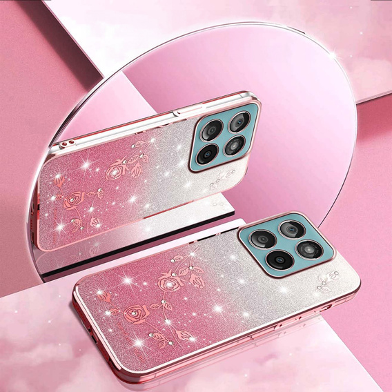 Чохол з блискітками Glitter Flower для Motorola Edge 70