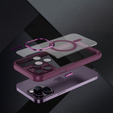 Чохол для iPhone 14 Pro Max, ERBORD Impact Guard, MagSafe, бордовий