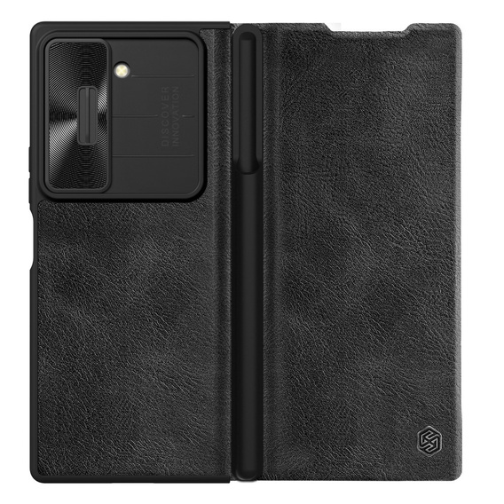 NILLKIN флип-кейс для Samsung Galaxy Z Fold6 5G, CamShield Qin Pro, кожа, чёрный