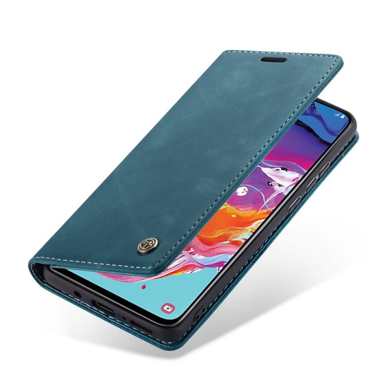 Чехол CASEME для Samsung Galaxy A70, Leather Wallet Case, синий