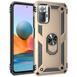 Бронированный Чехол до Xiaomi Redmi Note 10 Pro, Nox Case Ring, золотой