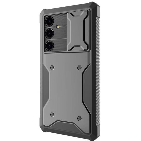 Чехол для Samsung Galaxy A55, ERBORD Rugged Case, черный (Две рамки)