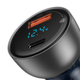 Baseus Автомобільний зарядний пристрій  2-Port USB i USB Type-C PD40W/QC3.0 - Grey