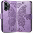 Откидной чехол для Honor 400 5G, Butterfly, фиолетовый