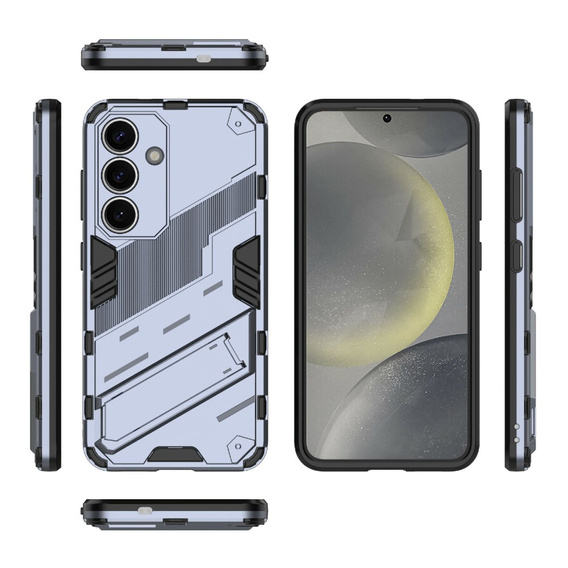 Чехол для Samsung Galaxy A36 5G, Military kickstand, темно-синий