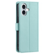 Чохол-сумка для iPhone 16 Plus, Rhombus Crossbody Leather, зелений