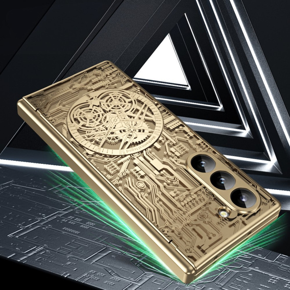 Чохол для Samsung Galaxy Z Fold6 5G, Mechanical Legend, золотий