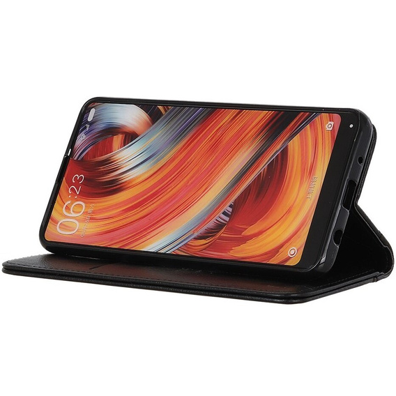 Чoхол до Samsung Galaxy S24+ Plus, Wallet Litchi Leather, чорний