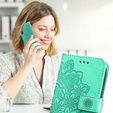 Откидной чехол для Samsung Galaxy A14 4G/5G, Mandala Flower, зелёный