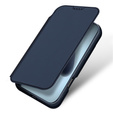 Чехол Dux Ducis для iPhone 17 Pro, Skin Pro, с клапаном, со слотом для карт, темно-синий