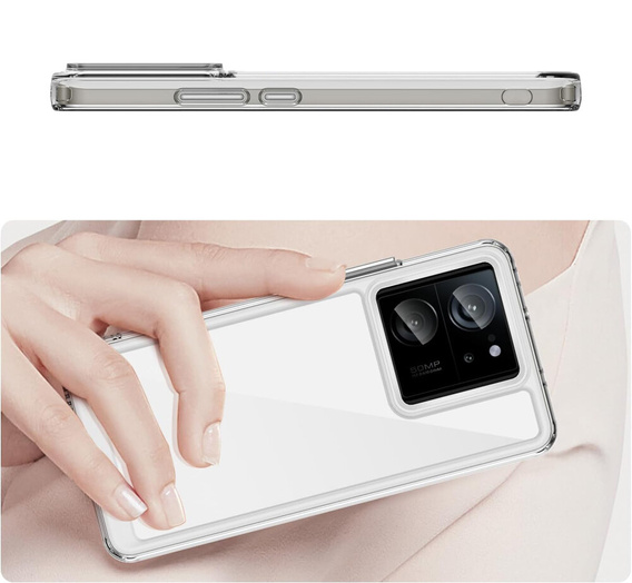 Чехол до Xiaomi 13T / 13T Pro, Fusion Hybrid, прозрачный