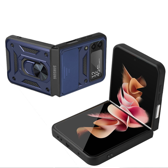 Чехол NOX Camera Slide Samsung Galaxy Z Flip3 5G, CamShield Slide, синий