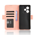 Футляр з клапаном для Realme GT 7 / 7T, Card Slot, рожевий