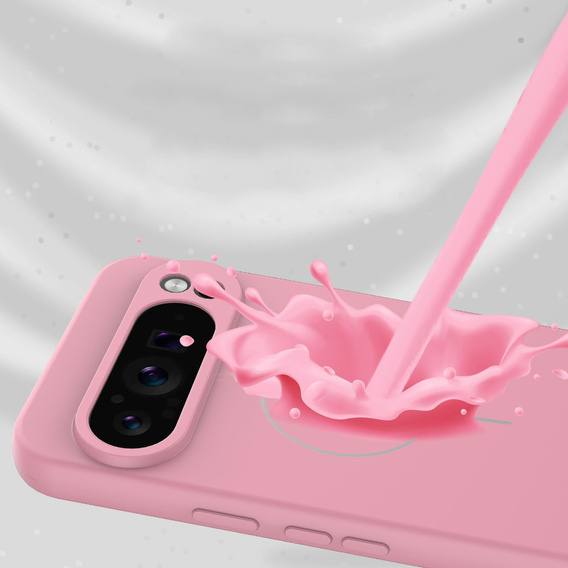 Силиконовый чехол для Google Pixel 10 Pro XL, для MagSafe, розовый