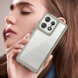 Чoхол до Motorola Edge 50 Pro, Fusion Hybrid, прозорий / сірий