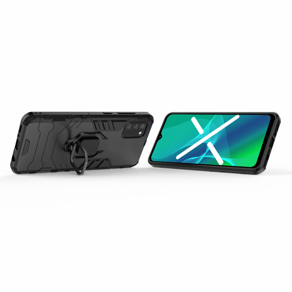 Чехол до Samsung Galaxy A03s, Kickstand Ring, чёрный