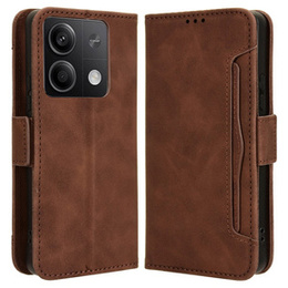 Футляр з клапаном для Xiaomi Redmi Note 13 5G, Card Slot, коричневий