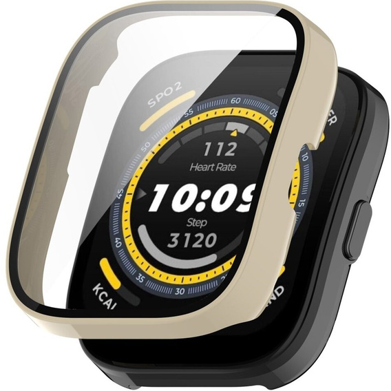 Чохол 2в1 + загартоване скло для Amazfit Bip 5, білий