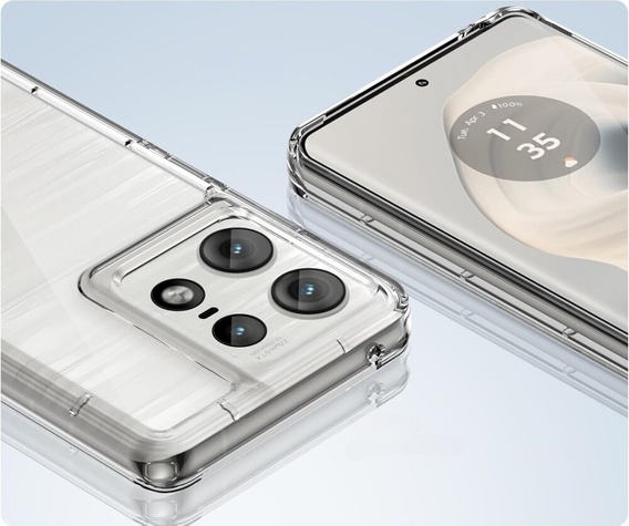 Чехол до Motorola Edge 50 Pro, Fusion Hybrid, прозрачный