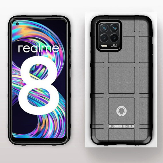 Чoхол до Realme 8/8 Pro, Rugged Shield, чорний