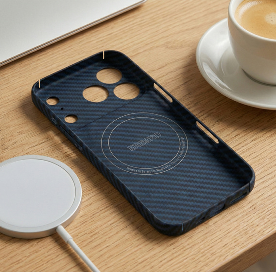Чехол ERBORD Full Kevlar для MagSafe для iPhone 17 Pro