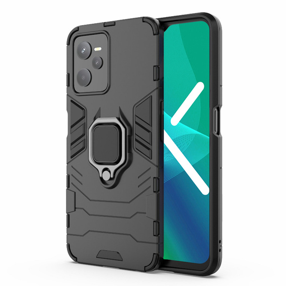 Чoхол до Realme C35, Kickstand Ring, чорний