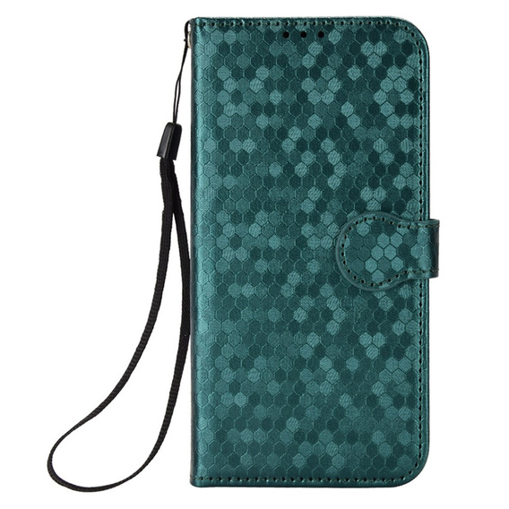Флип-кейс для Xiaomi Redmi Note 14 4G, Wallet Rhombus, зелёный