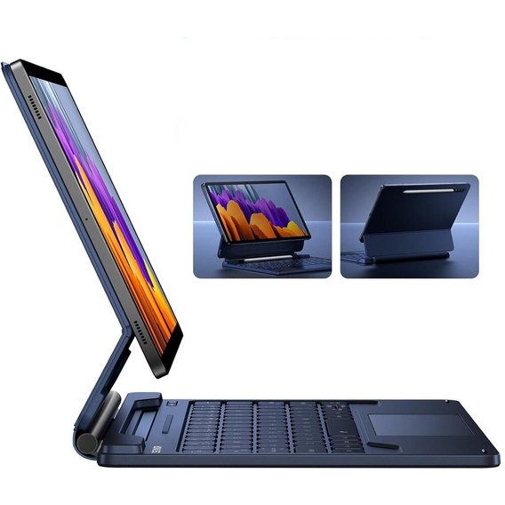 Обкладинка для клавіатури Samsung Galaxy Tab S7 / S8, Dexnor Magnetic Keyboard Touchpad, м'яти