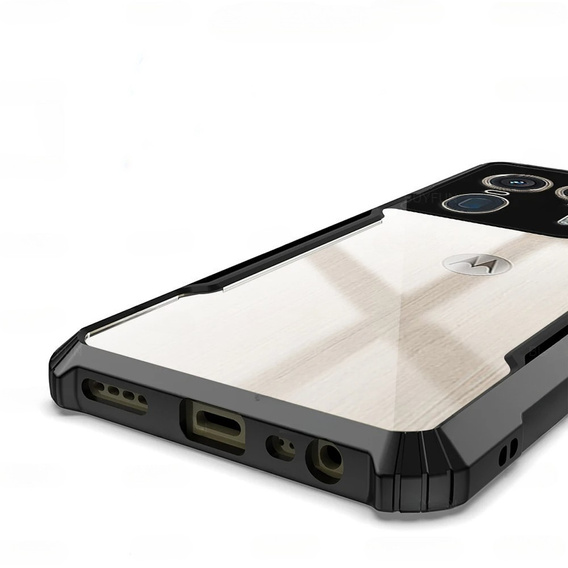 Чехол до Motorola Edge 50 Ultra, AntiDrop Hybrid, чёрный