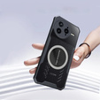 Чехол для Xiaomi Poco F7 Ultra, с магнитной пластиной, прозрачный / черный