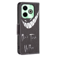 Откидной чехол для Infinix Hot 40i, Wallet, Don't Touch My Phone чёрный