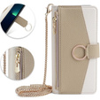 Чохол-книжка для iPhone 14 Pro Max, Wallet Zipper Pocket, з дзеркалом, білий