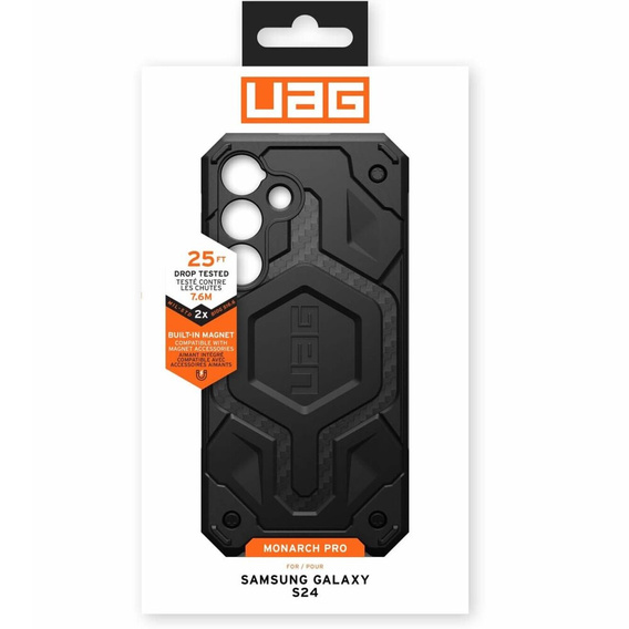 Чoхол Urban Armor Gear до Galaxy S24, Monarch Pro MagSafe, чорний