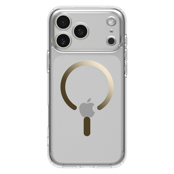 Чехол Spigen для iPhone 17 Pro, Ultra Hybrid MagSafe, прозрачный / золотой