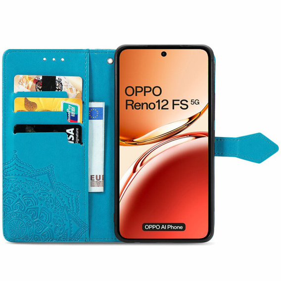 Чохол-книжка для Oppo Reno 12FS / 12F, Mandala, м'яти
