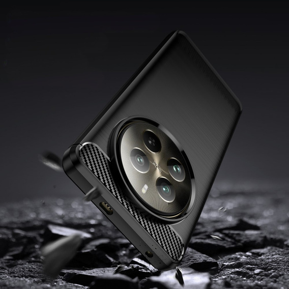 Чехол до Realme 12 Pro 5G / 12 Pro+ 5G, Carbon, чёрный