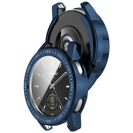 Чохол 2в1 з захисним екраном для Xiaomi Redmi Watch 3 Lite / Watch 3 Active, темно-синій