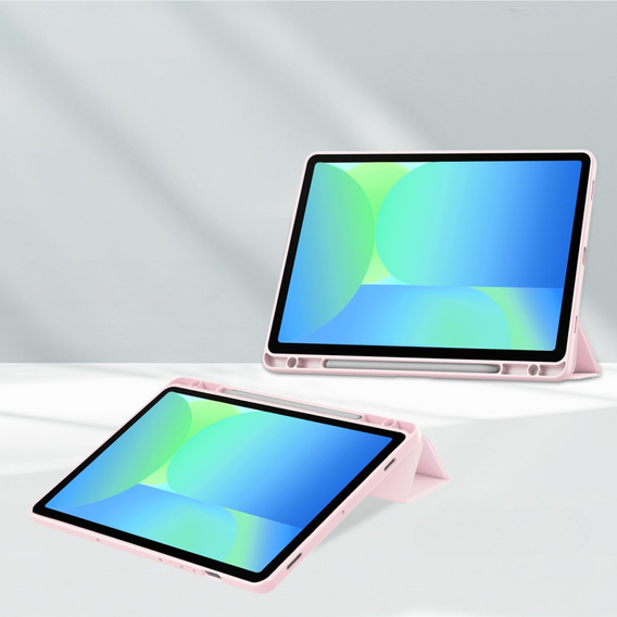 Чехол для Samsung Galaxy Tab S10 FE+ Plus, Smartcase Hybrid, с местом для стилуса, розовый