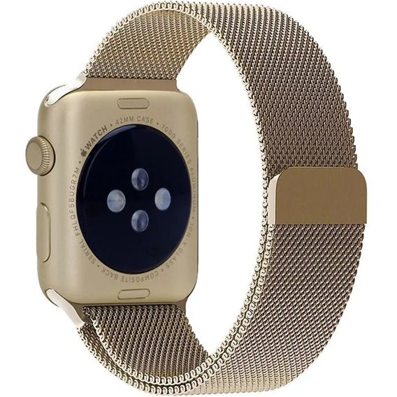 Браслет Milanese для Apple Watch  1/2/3/4/5/6/7/SE (38/40MM) - Champagne Gold
