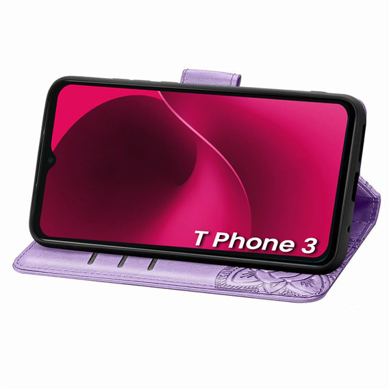 Чохол-книжка для T Phone 3 5G, Butterfly, фіолетовий