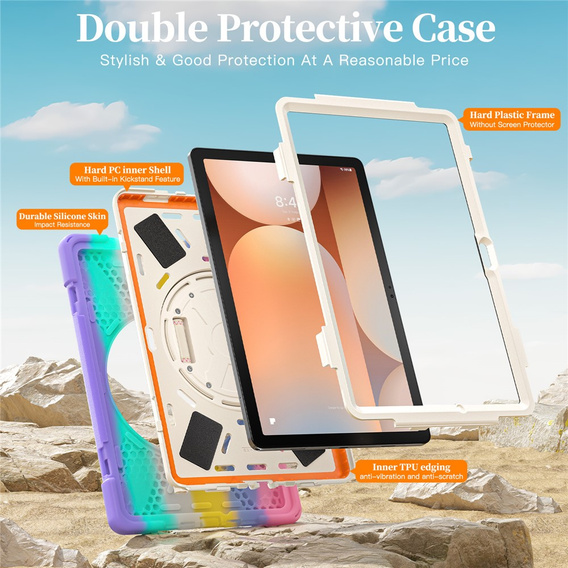 Броньований чохол з підставкою та ременем через плече для Samsung Galaxy Tab A11+