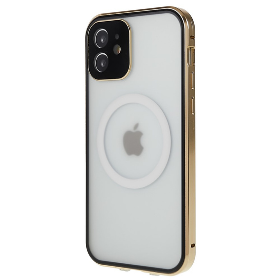 Магнітний чохол Dual Glass MagSafe для iPhone 12, золотий